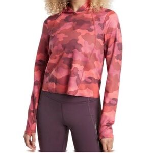 Athleta Red‎ Camo Print Pinnacle Hoodie